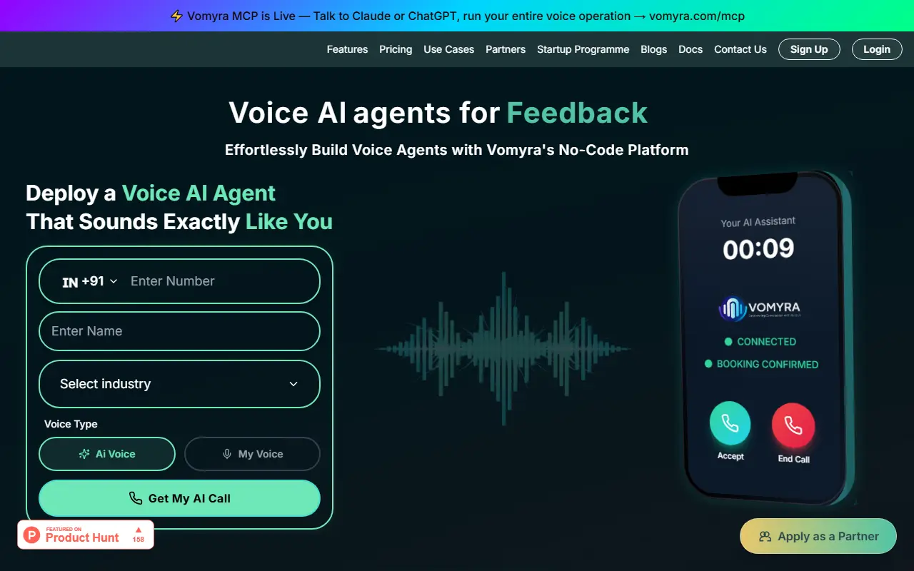 Vomyra AI – Voice AI Agent