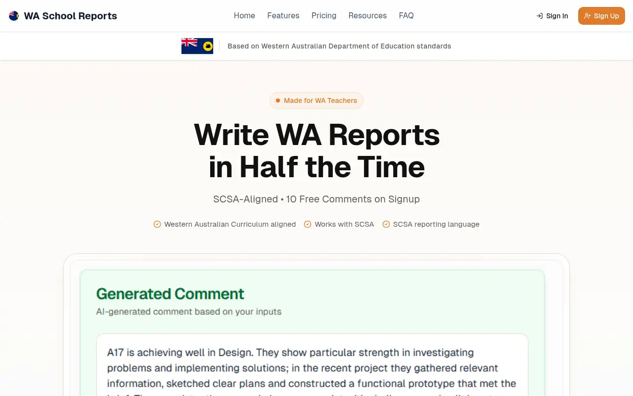 WA School Reports