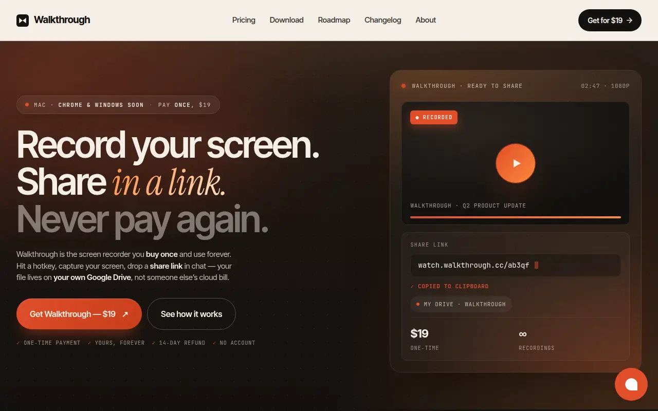 Walkthrough - Screen Recording & Sharing