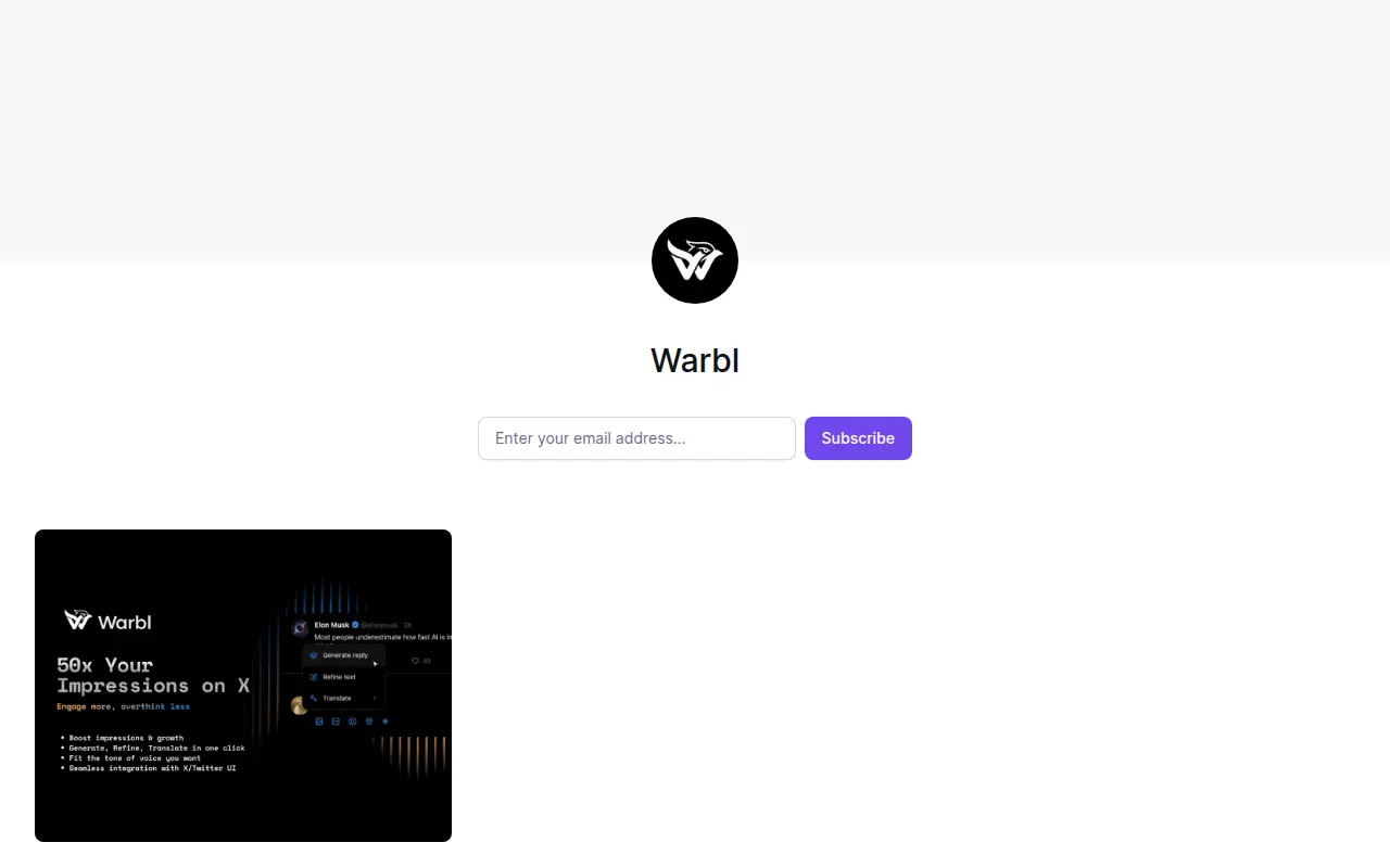Warbl - Engage faster on X