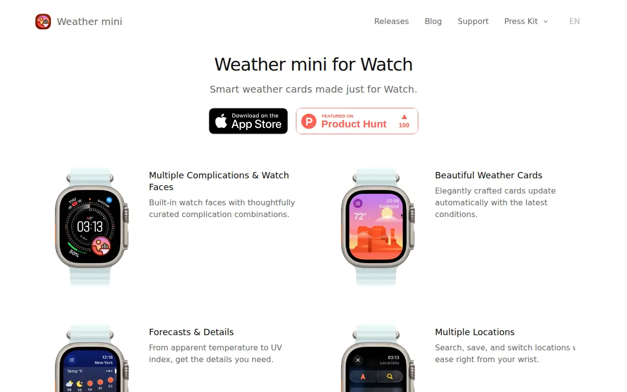Weather mini for Apple Watch