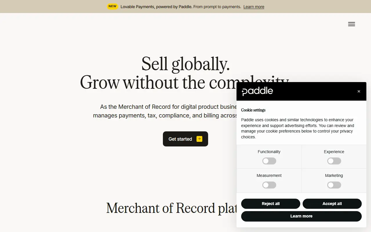 Web Checkout by Paddle