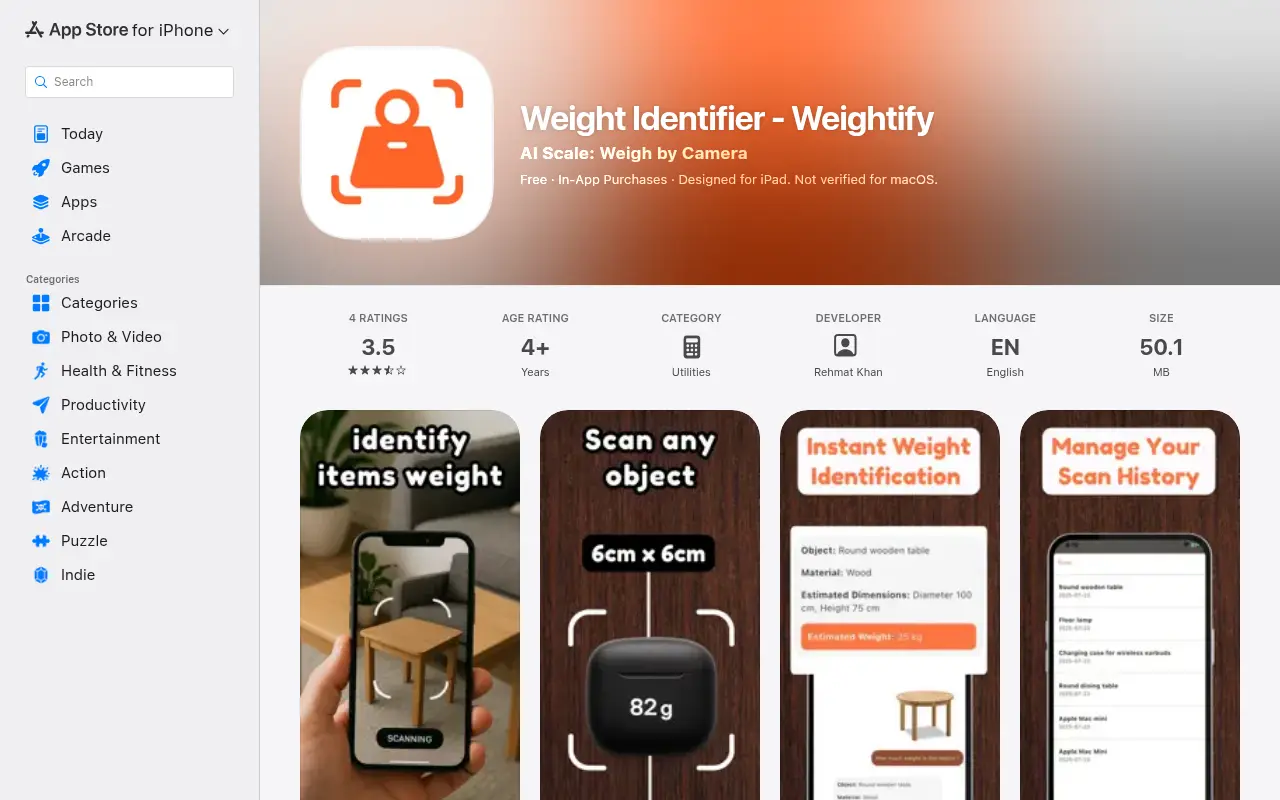 Weight Identifier