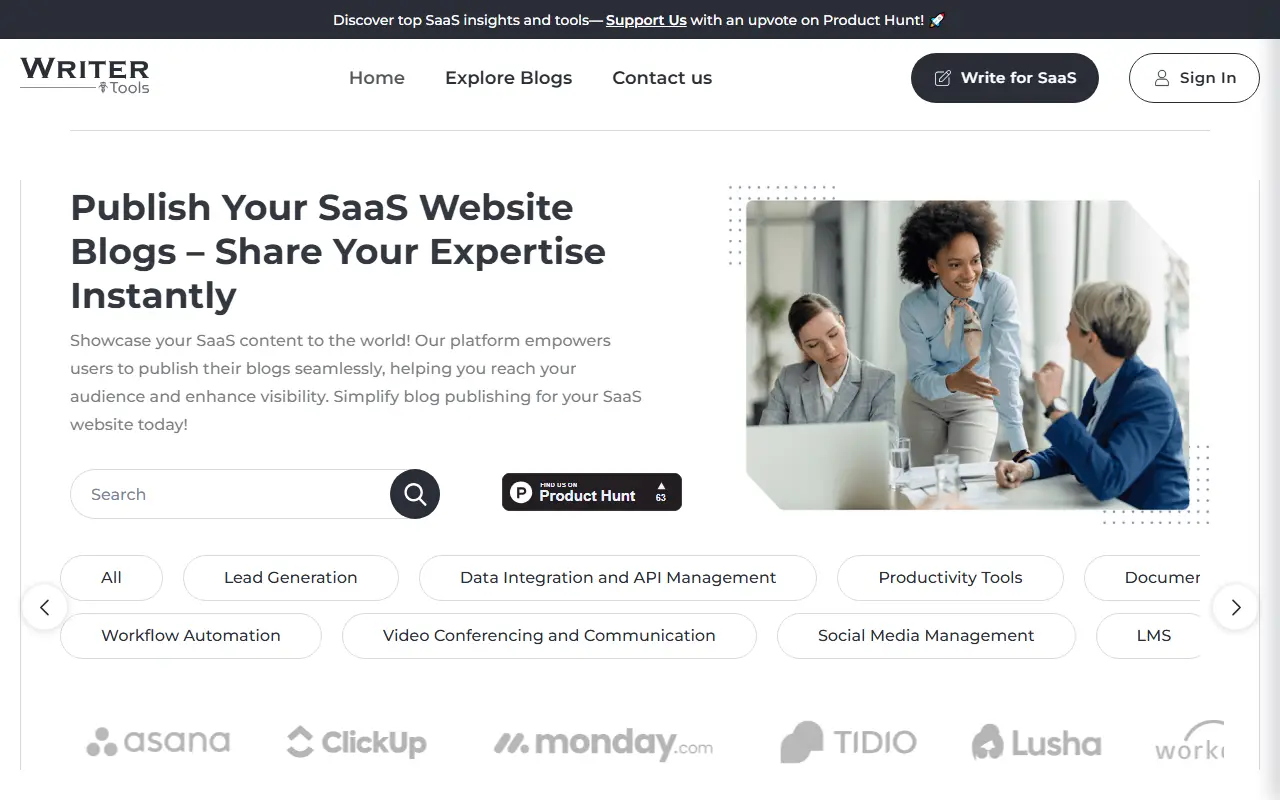 WriterTools : Showcase your SaaS content