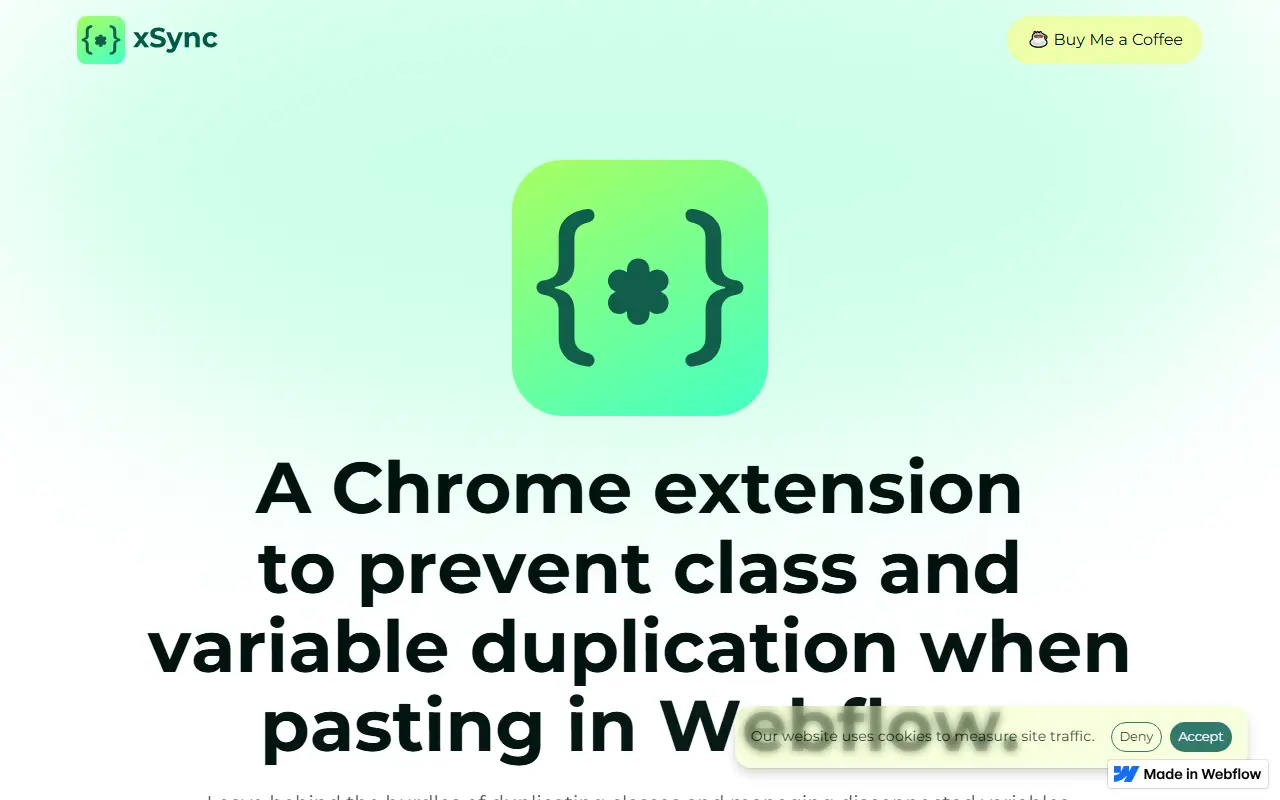 xSync: Chrome extension for Webflow