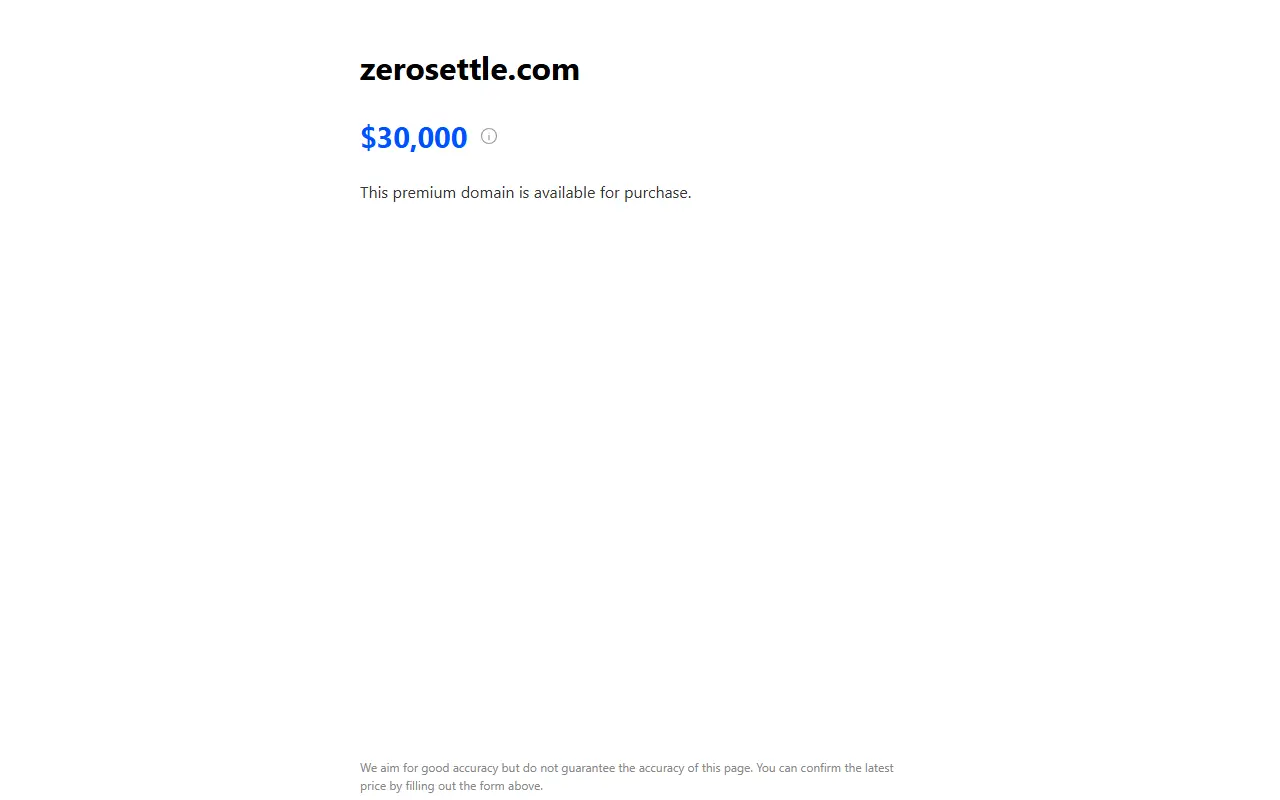 ZeroSettle