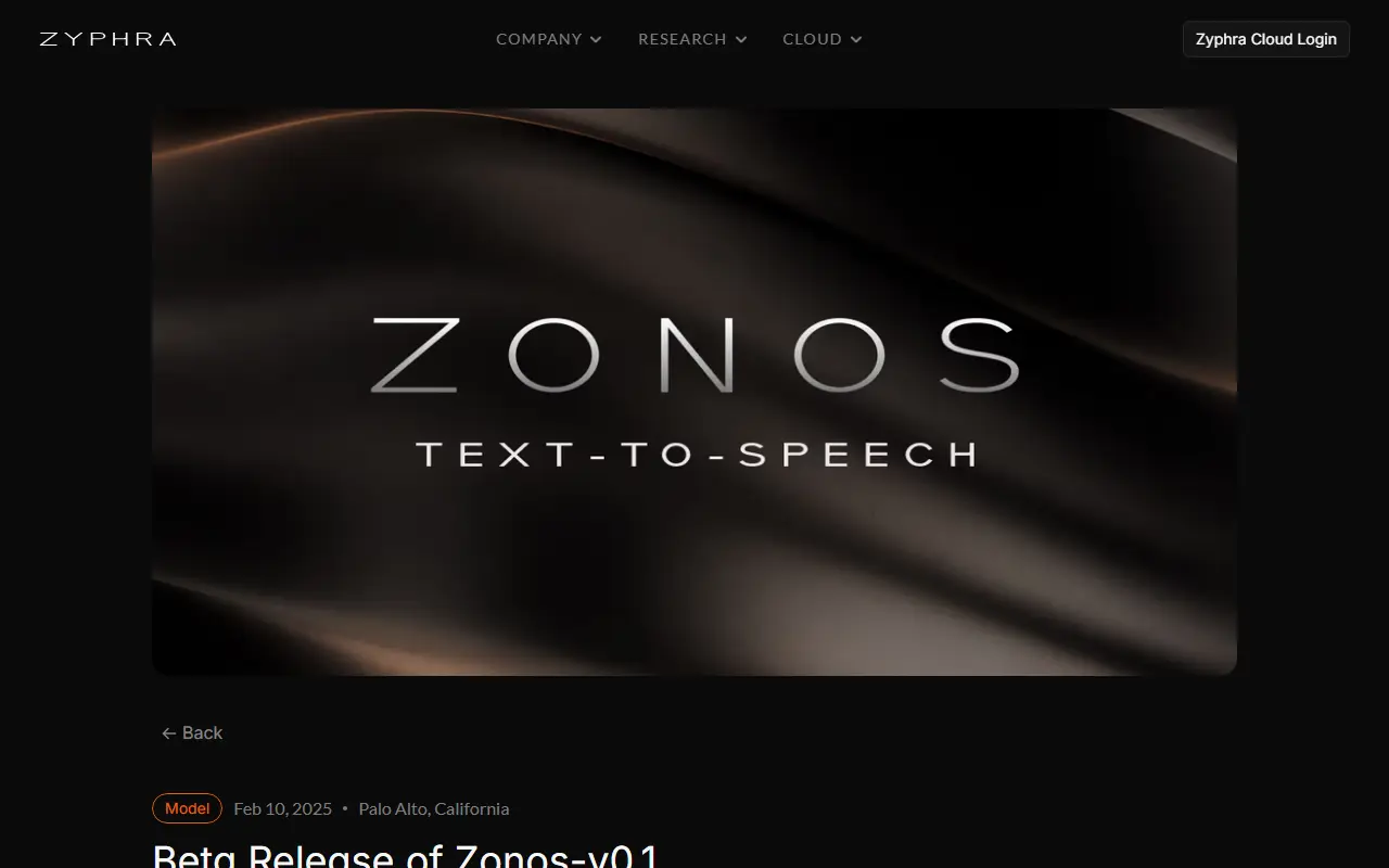 Zyphra Zonos